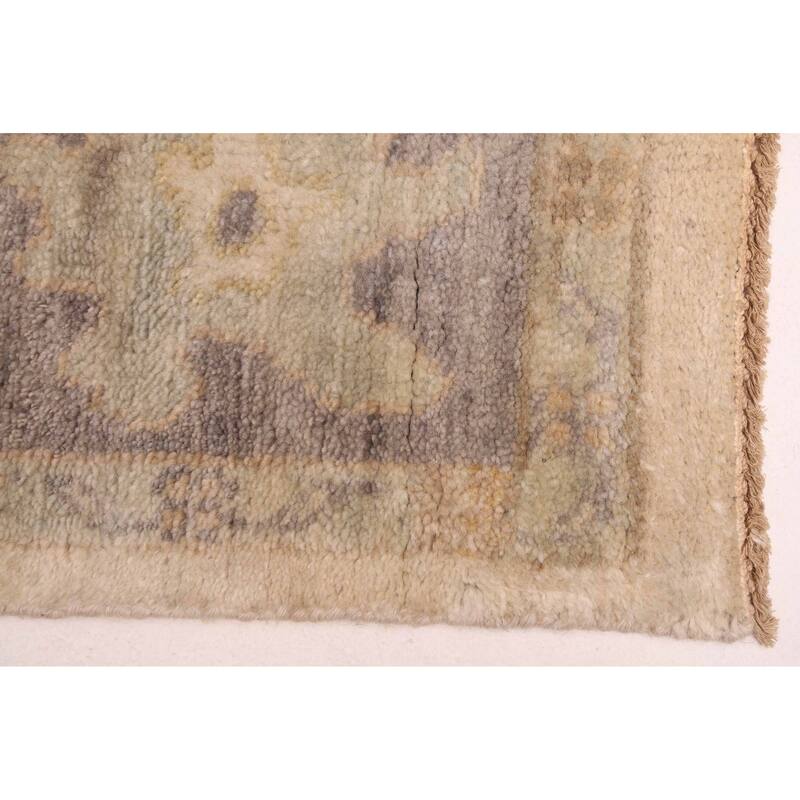 ECARPETGALLERY Hand-knotted Modern Oushak Ivory Wool Rug - 8'2 x 9'11