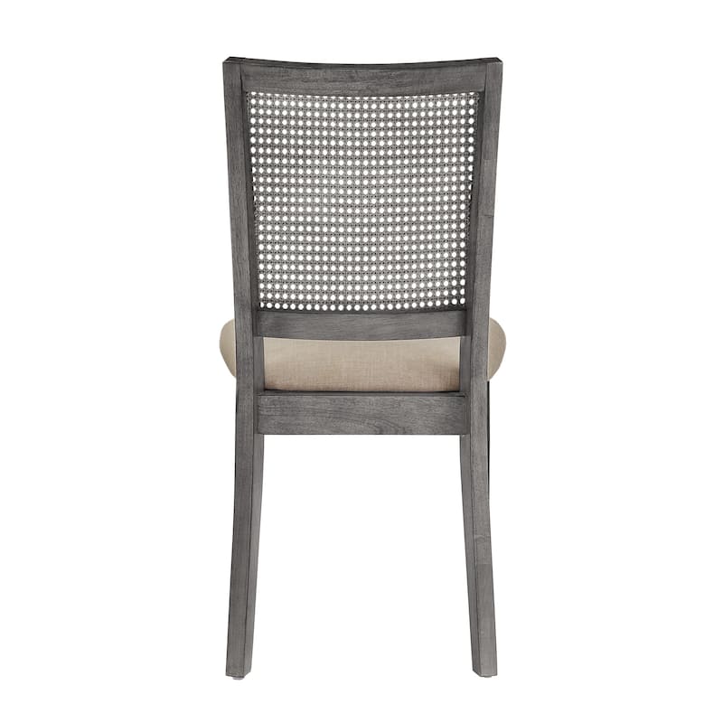 Eleanor Beige Linen Rattan Dining Chairs (Set of 2) by iNSPIRE Q Classic