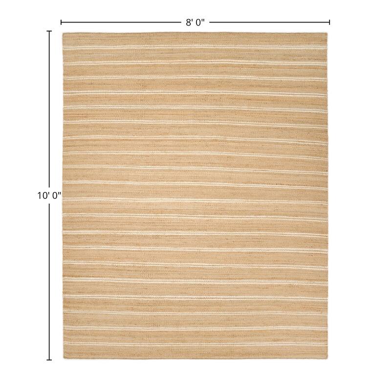 Overton Handmade Modern Contemporary Striped Area Rug
