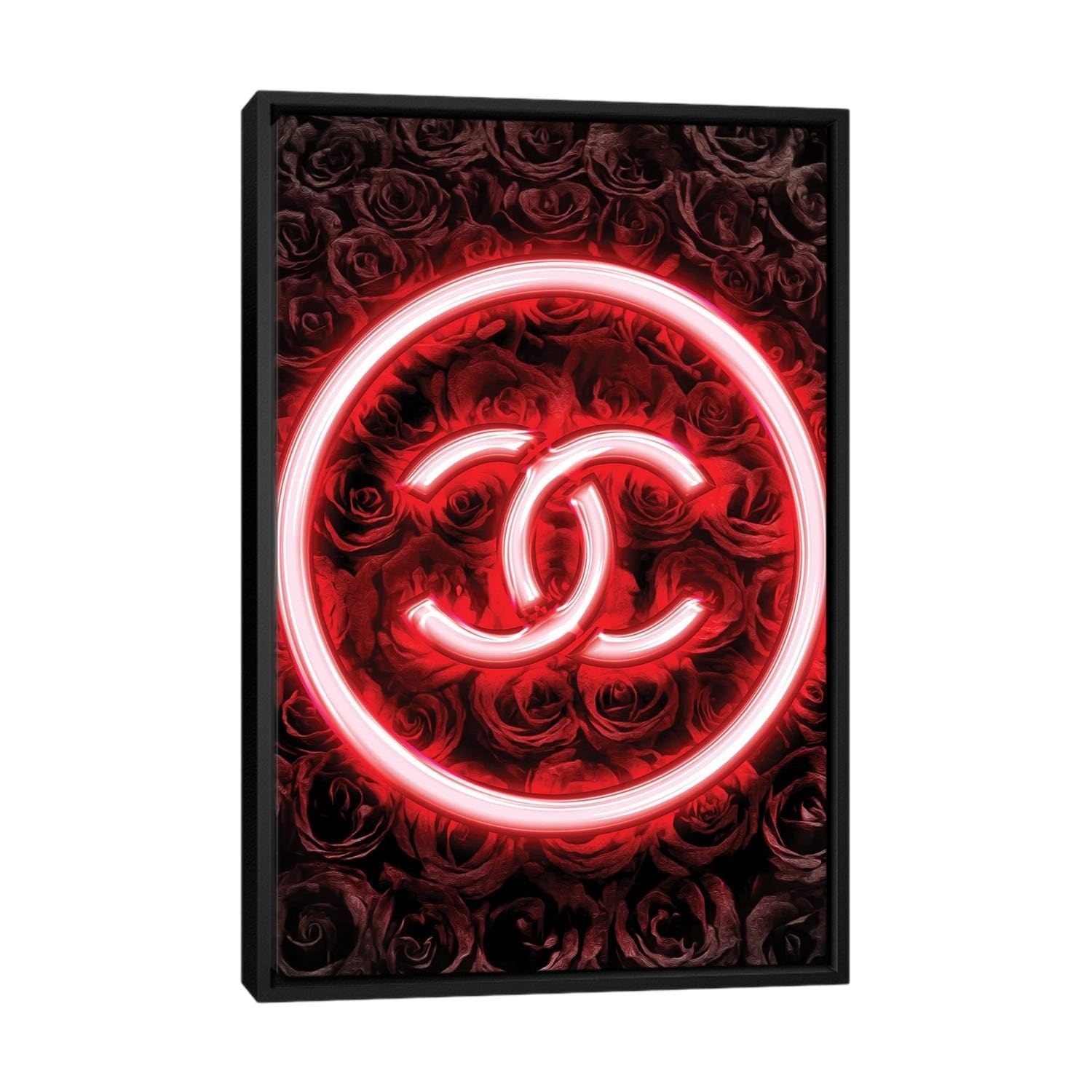 iCanvas Chanel Neon Sign by Frank Amoruso Framed - Bed Bath & Beyond -  37090001