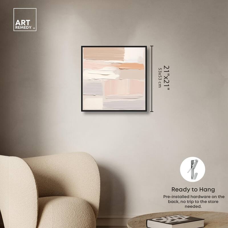 Roseate Cream Tones III Canvas by Art Remedy