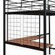 preview thumbnail 23 of 26, Industrial Modern Twin Metal Loft Bed with Desk and Metal Grid, Space-saving, Sturdy Construction & Safety Guaranteed, White