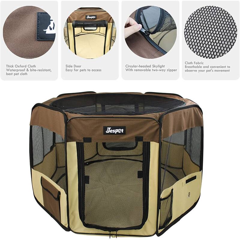 Jespet Soft-Sided Folding Dog & Cat Playpen