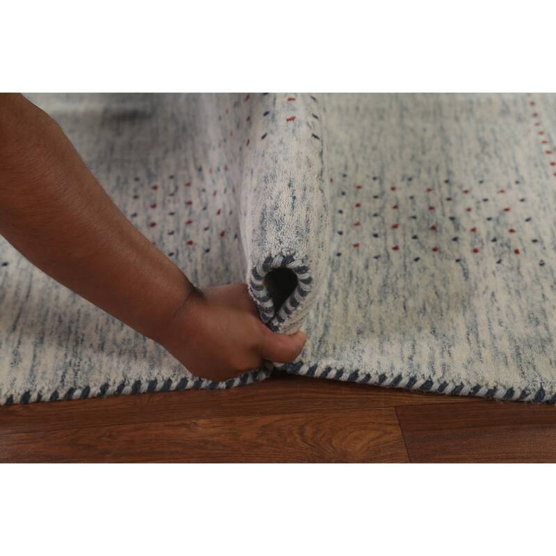 Gabbeh Oriental Area Rug Handmade Wool Carpet - 8'2"x 9'11"