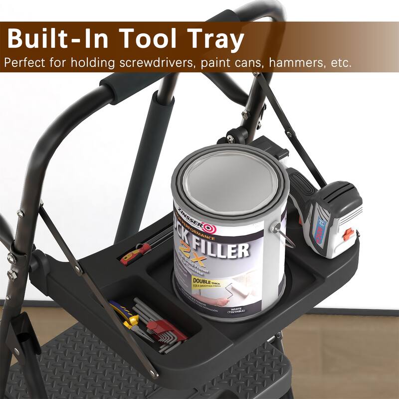 5-Step Folding Ladder with Handrails