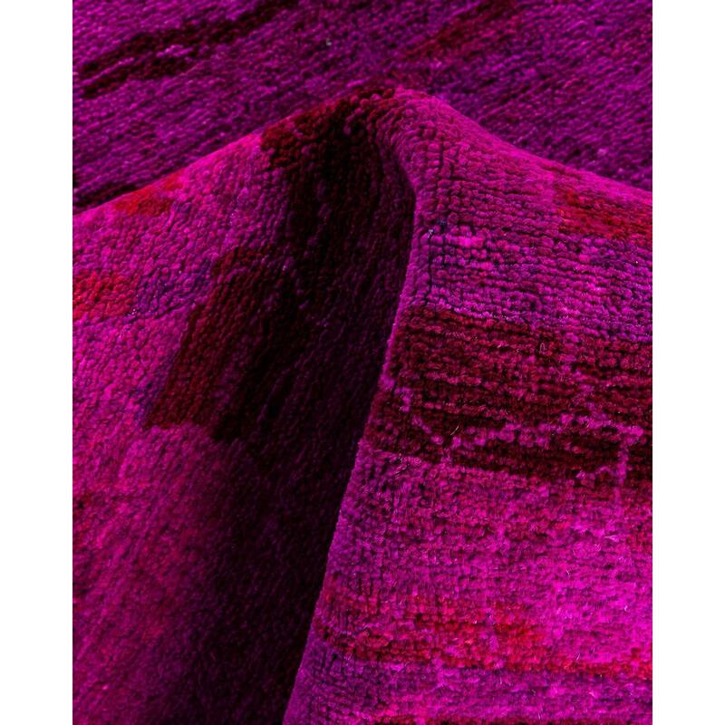 Vibrance One-of-a-Kind Hand-Knotted Runner Rug - Pink, 3' 0" x 10' 0" - 3' 0" x 10' 0"