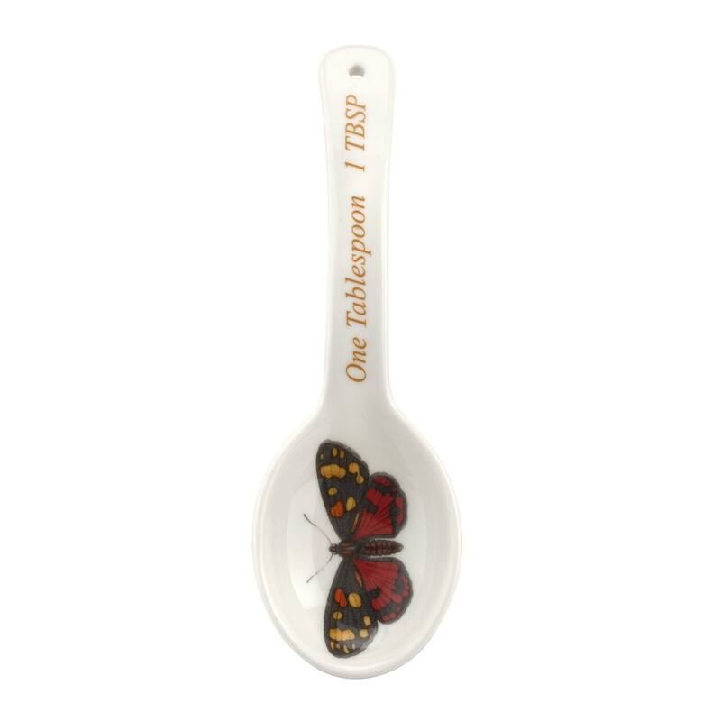 Portmeirion Botanic Garden Harmony Set of 4 Measuring Spoons - 1 Tbsp, 1 Tsp, ½ Tsp, and ¼ Tsp