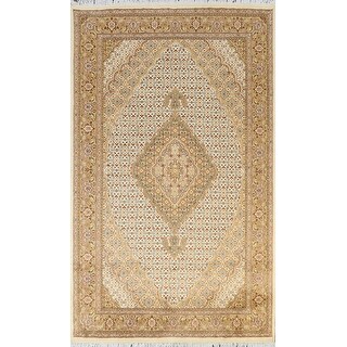 Wool/ Silk Tabriz Mahi Oriental Vegetable Dye Area Rug Hand-knotted - 5 ...