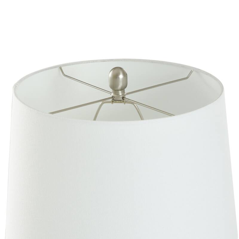 StyleCraft Marissa Table Lamp - Blue, Cream Finish - White Tapered Shade