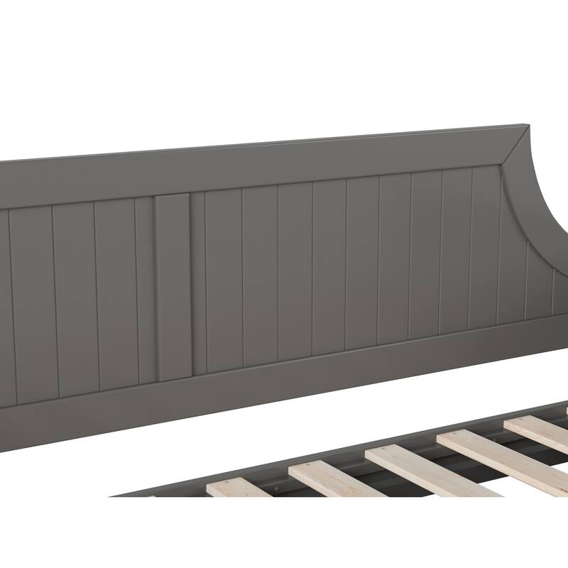 Seaside Style Daybed with Drawers - Twin Wood Daybed, White, Curved Back - 79.5" L