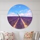 preview thumbnail 8 of 8, Designart 'Blooming Lavender Flower Field' Oversized Traditional Wall CLock 36 in. wide x 36 in. high