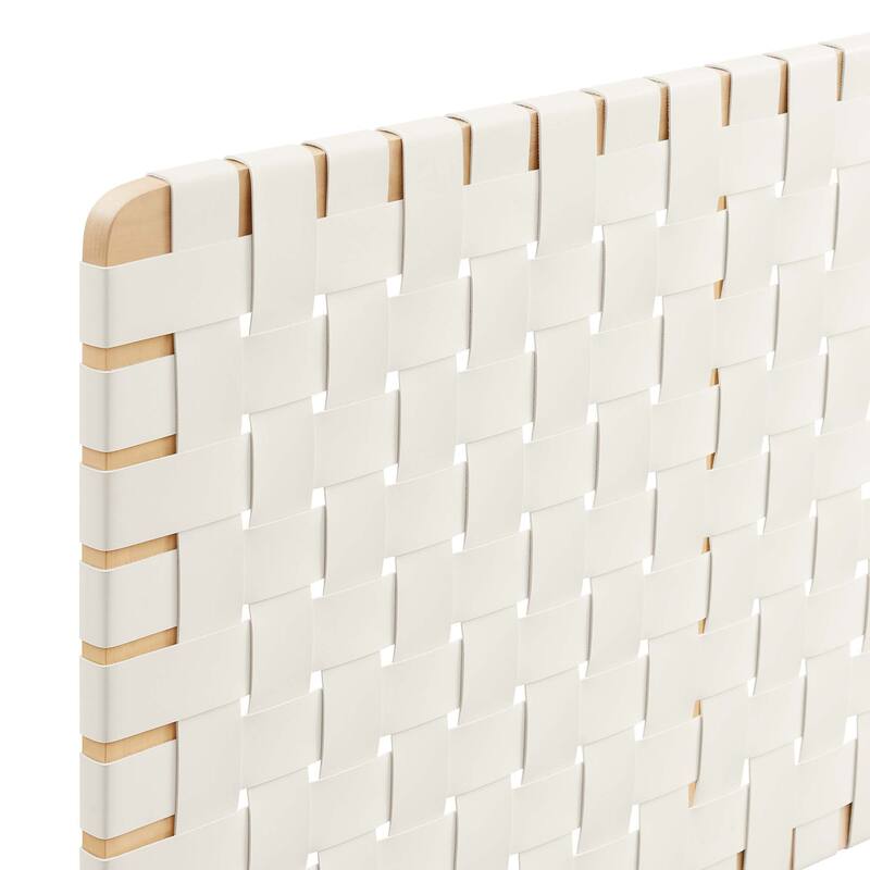 Sparta Wall-Mount Twin/Full/Queen/King Vegan Leather Weave Headboard