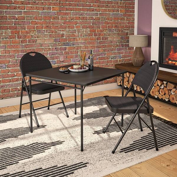 COSCO 34inch Square Vinyl Top Folding Card Table (2Pack) Bed Bath