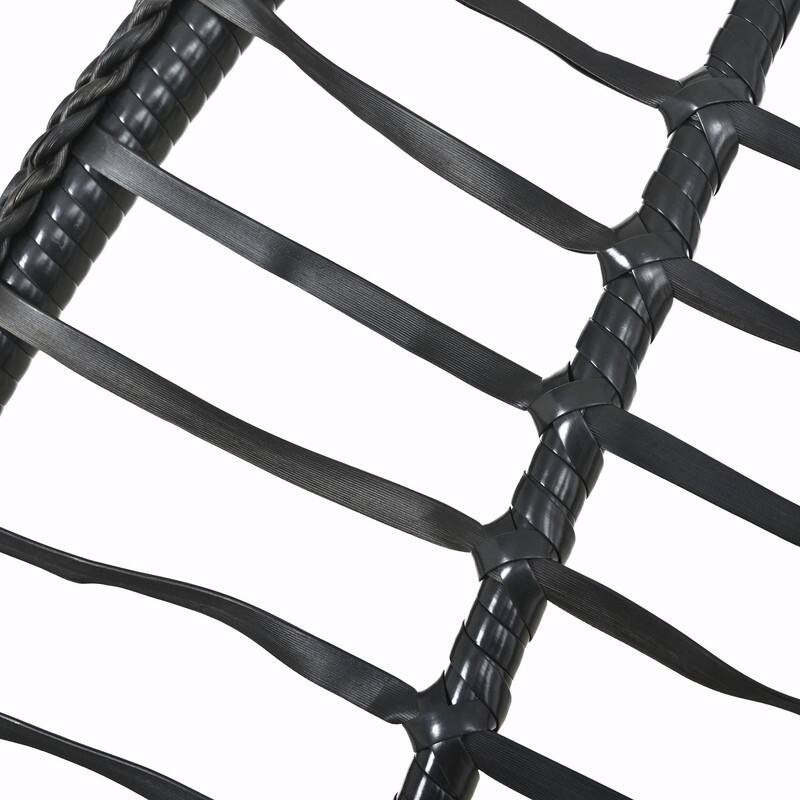 Indoor Outdoor Hanging Hammock Chair with Stand, Foldable Rattan Egg Swing Chair with Cushion & Headrest