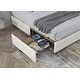 preview thumbnail 28 of 28, Classic steamed bread shaped backrest, metal frame, solid wood ribs, with four storage drawers, sponge soft bag