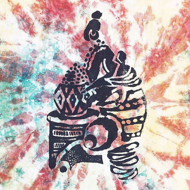 Novica Handmade Mother's Treasure Cotton Batik Wall Hanging