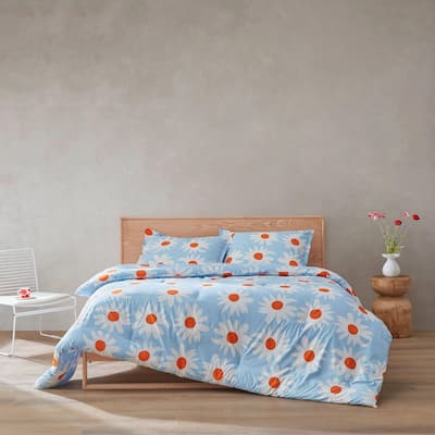 Marimekko Rakastaa Ei Rakasta Cotton Blue Duvet Cover Set