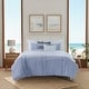 preview thumbnail 2 of 3, Amelia Cotton Stripe Comforter Set Whipstitch Polyester Fill