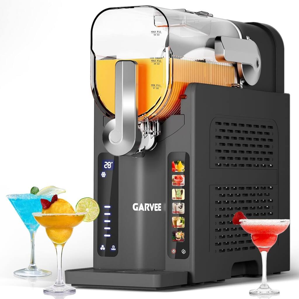 54oz Slushy Machine, Slushie Maker with 6 Preset Modes, LED Display for Home Party Use, Grey