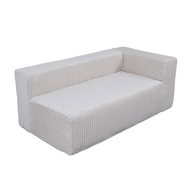 105-in L Casual Beige( Corduroy)-Right Chaise Sectional