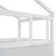 preview thumbnail 16 of 16, Twin over Full House Bunk Bed with Storage Staircase, Blackboard, and Solid Pine Wood Frame, Gray