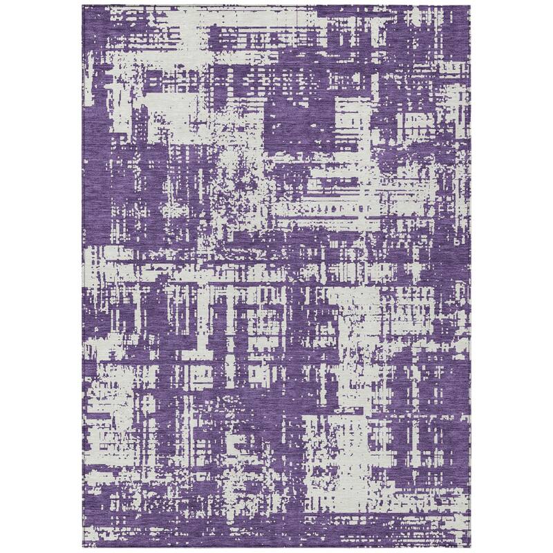 HomeRoots Abstract Transitional Rectangle Outdoor Rug