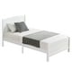 preview thumbnail 11 of 13, White Twin Pine Single-Layer Core Vertical Stripe Full-Board Curved Bed Head