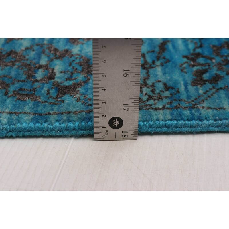 ECARPETGALLERY Hand-knotted Heritage Blue Silk, Wool Rug - 6' 2" x 9' 1"