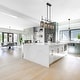 preview thumbnail 11 of 18, Tifany Modern 5-Light Black Chandelier Oversized Linear Colored Glass Kitchen Island Light - L 45.3" x W 4.3" x H 17.3"