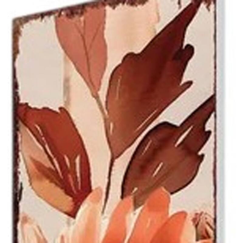 HomeRoots 42" White Orange And Brown Solid Wood Floral Bouquet Garden Stake