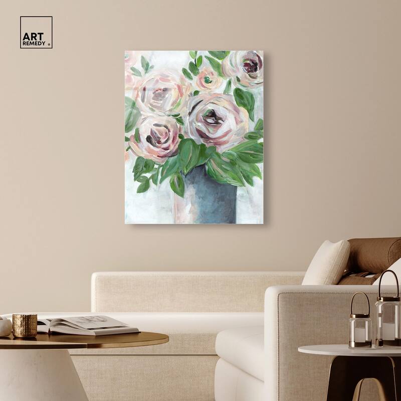 Flowers from my Garden Acrylic by Art Remedy, Ready to Hang