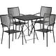 preview thumbnail 5 of 23, 28-inch Square 5-piece Indoor/ Outdoor Folding Table and Chairs Set