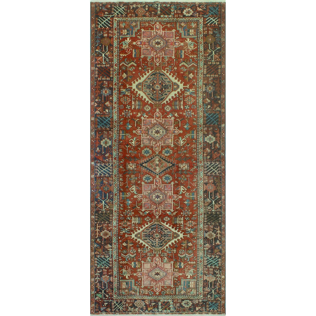 Fine Vintage Heriz Bickford Rust/Charcoal Runner - 5'0" x 12'1"