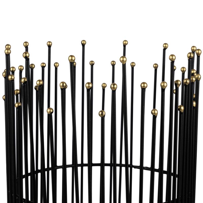 Medieval Style Iron Pillar Candle Holders - 12.75" - Black - Set of 3