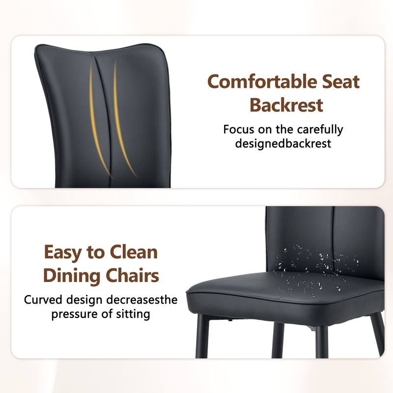 Dining Table Set for 4, Modern Dining Table and 4 Chairs Set, 5 Piece Kitchen Table and Chairs Set