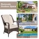 preview thumbnail 19 of 31, 5-Piece Aluminum Woven Rattan Dining Set with Cushions and Tempered Glass