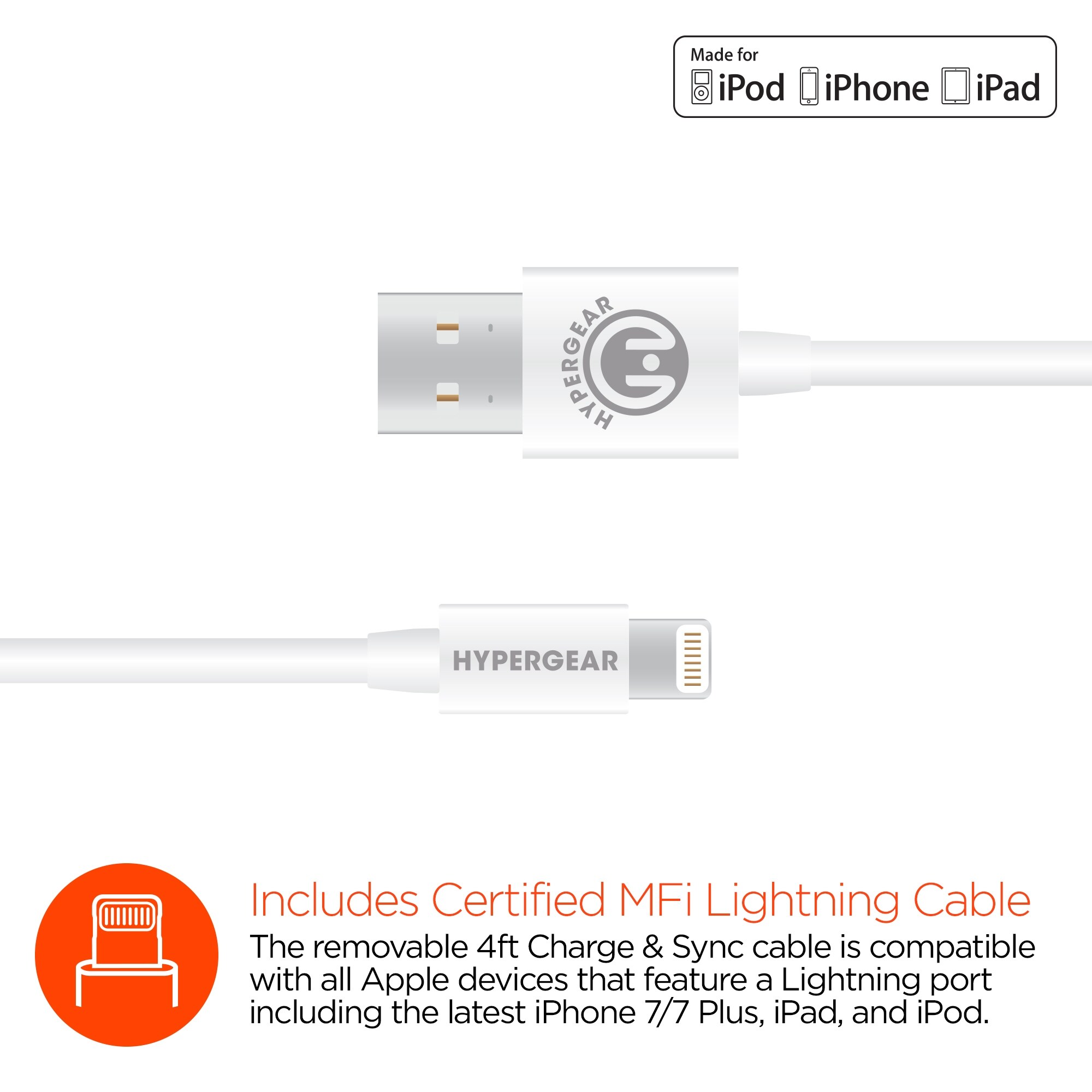Hypergear Rapid Wall Charger 2 4a With 4ft Usb Lightning Cable For Ipod Iphone Ipad White Overstock 18513734 Probably a deal this good! overstock com