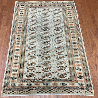 HERAT ORIENTAL Handmade Bokhara Wool Rug - 4'1" x 6'