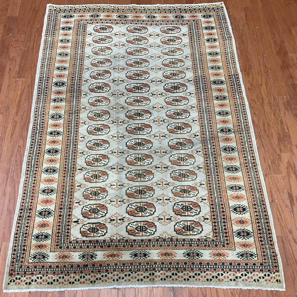 HERAT ORIENTAL Handmade Bokhara Wool Rug - 4'1" x 6'