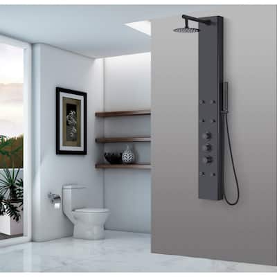 Neno Modern Shower Panel System with Jets