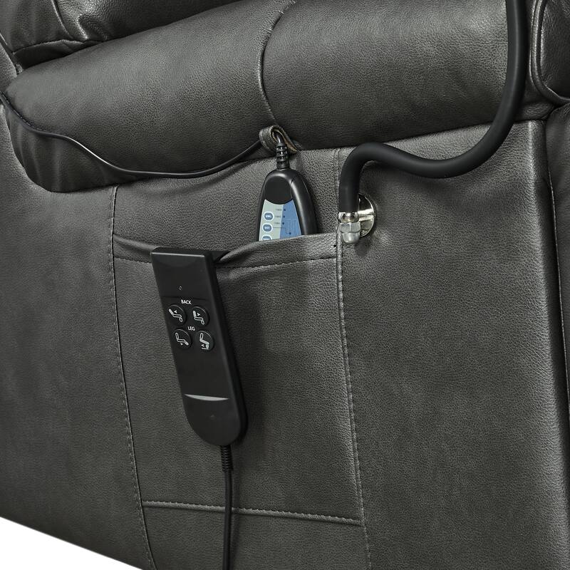 Christopher Knight Home - Power Lift Recliner Chair with Dual Motors, Massage, Heat, Cup Holders & Adjustable Phone Holder