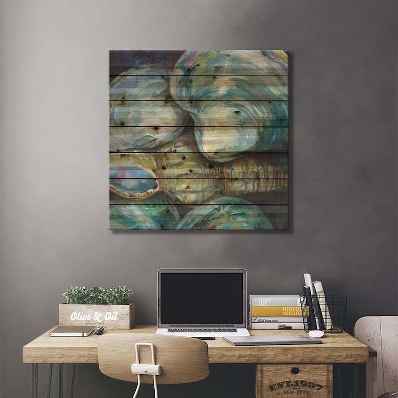 New England Summer Print On Wood by Jeanette Vertentes - Multi-Color