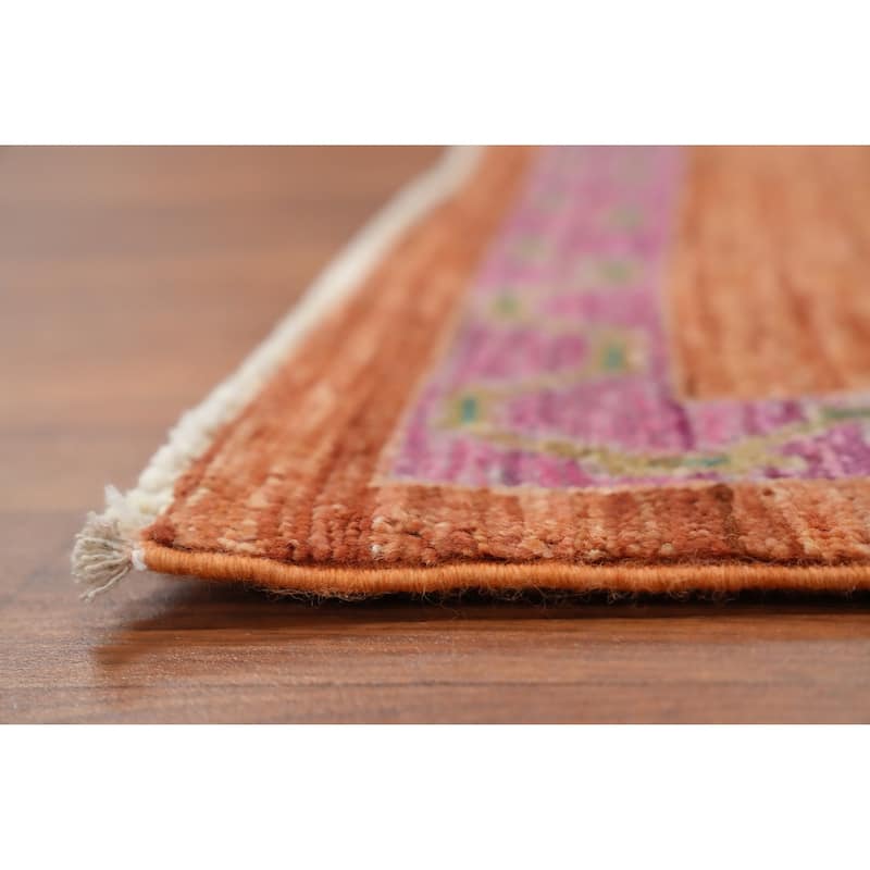 Hand Knotted Oriental 100% Wool Carpet Traditional Geometric Multi-Colored Ziegler Area Rug - 10' 0'' X 8' 1''