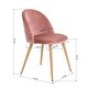 preview thumbnail 137 of 176, Homy Casa Mid-Century Modern Fabric Dining Chairs (Set of 2)