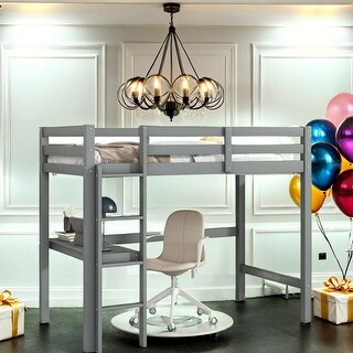 Comprehensive Design Twin Loft Bed with Built-In Desk