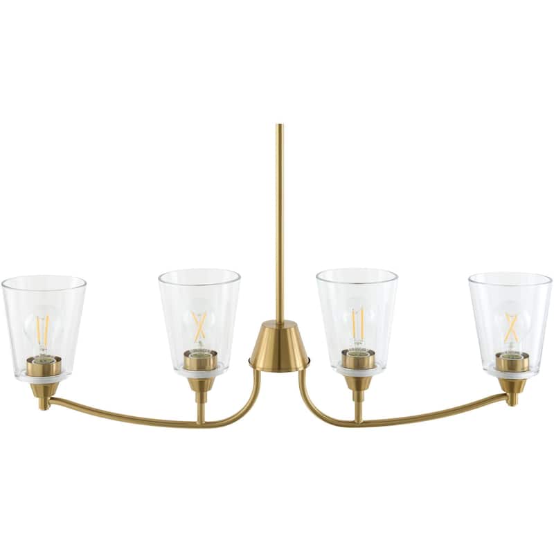 Livabliss Yueva Modern Chandelier - Gold/Clear