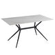 preview thumbnail 99 of 131, Elega Modern Sintered Stone Dining Table Modern Trestle Base Powder-Coated Steel Frame Kitchen Table - 47"-71" 48 Inches - White/Gold