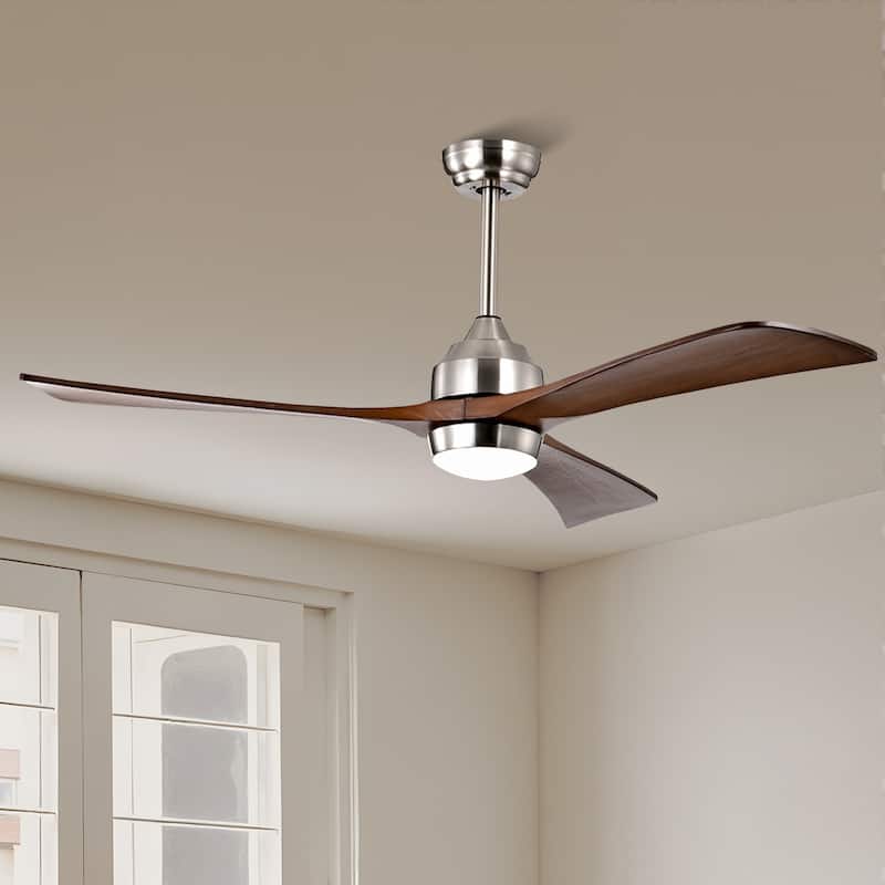 52" Ceiling Fan with Lights Remote Control,Quiet DC Motor 6 Speed Levels,Reversible Blades, for Patio Living Room, Bedroom