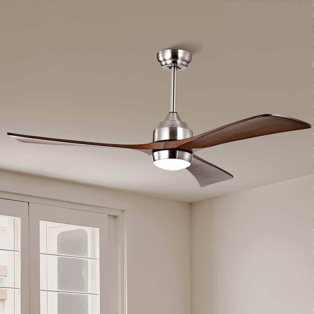 52" Ceiling Fan with Lights Remote Control,Quiet DC Motor 6 Speed Levels,Reversible Blades, for Patio Living Room, Bedroom