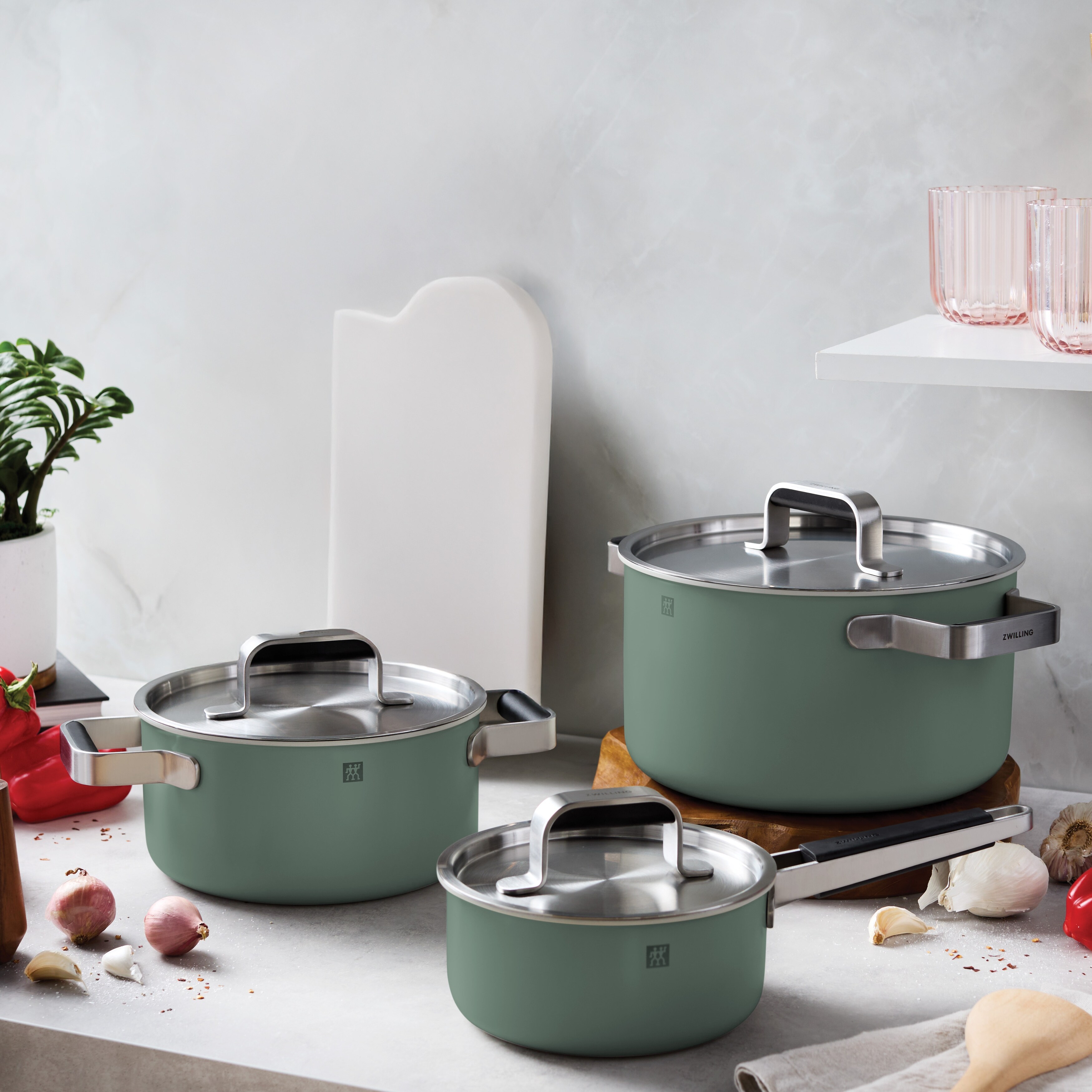 ZWILLING Pure 8-pc Stainless Steel Cookware Set - Overstock - 41803412